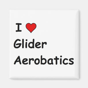 I Liebe Glider Aerobatics Magnet