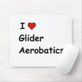 I Liebe Glider Aerobatics Mousepad (Mit Mouse)