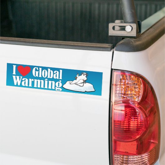 I Liebe-globale Erwärmung Autoaufkleber (Auf Lkw)