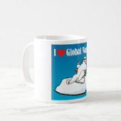 I Liebe-globale Erwärmung Kaffeetasse (Vorderseite Links)