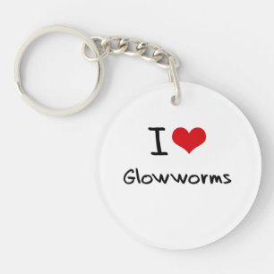 I Liebe Glowwürmer Schlüsselanhänger