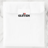 I Liebe Gluten Quadratischer Aufkleber (Tasche)