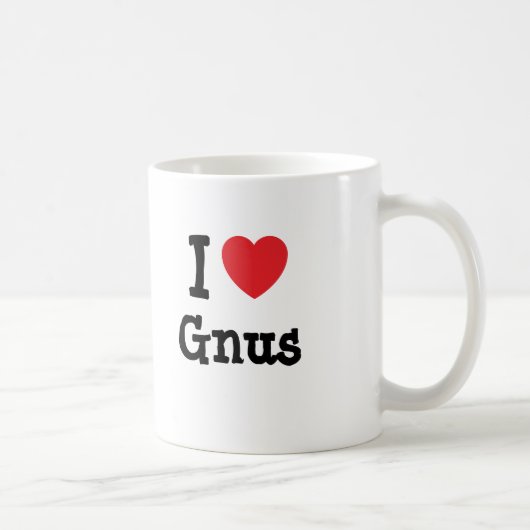 I Liebe Gnus herzcustom personalisiert Kaffeetasse (Rechts)