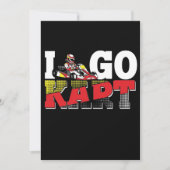 I Liebe Go Kart Racing Sportwagen Einladung (Vorderseite)