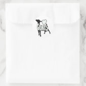 I LIEBE GOATS LOGO ICON RUNDER AUFKLEBER (Tasche)