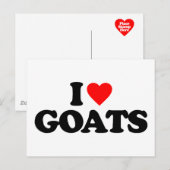 I LIEBE GOATS POSTKARTE (Vorne/Hinten)