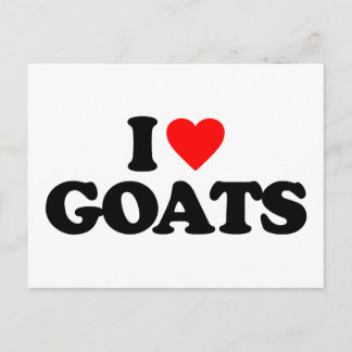 I LIEBE GOATS POSTKARTE