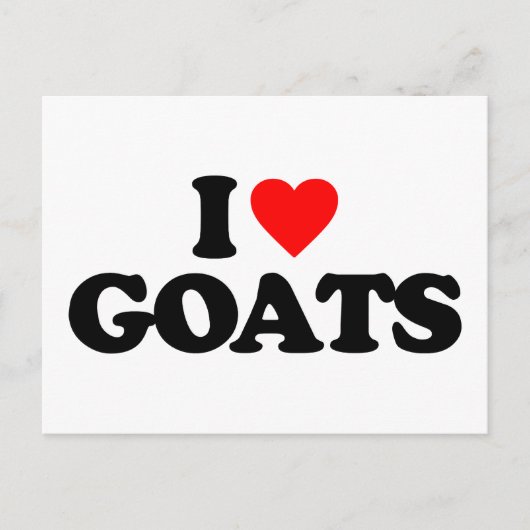 I LIEBE GOATS POSTKARTE (Vorderseite)