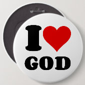 I LIEBE GOD BUTTON (Vorne & Hinten)