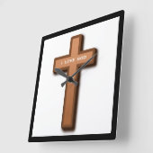 "I LIEBE GOD" QUADRATISCHE WANDUHR (Winkel)