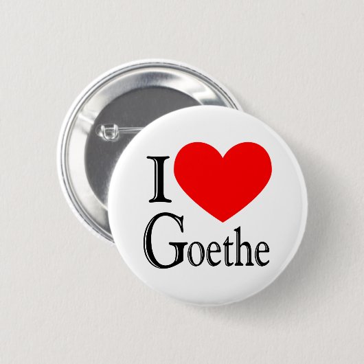 I Liebe Goethe Button (Vorne & Hinten)