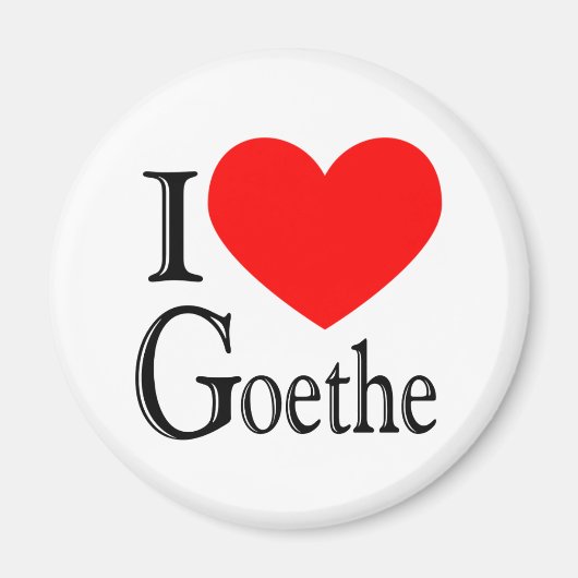 I Liebe Goethe Magnet (Vorne)