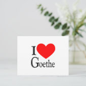 I Liebe Goethe Postkarte (Stehend Vorderseite)