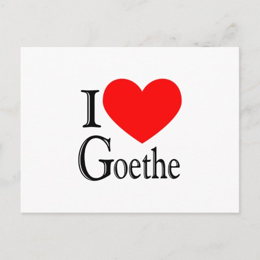 I Liebe Goethe Postkarte (Vorderseite)