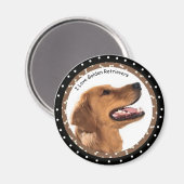 I Liebe Golden Retrievers Magnet (Vorderseite/Rückseite)