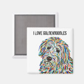 I Liebe Goldendoodles Magnet (Vorderseite/Rückseite)