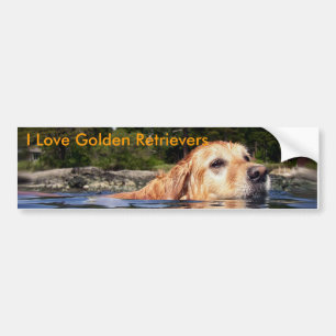 I Liebe-goldene Retriever - Autoaufkleber