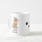I Liebe Goldens - I Liebe Golden Retrievers Kaffeetasse (Vorderseite Links)