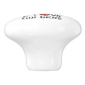 I Liebe Goldens - I Liebe Golden Retrievers Keramikknauf (Seitenansicht)