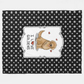 I Liebe Goldens I Liebe Golden Retrievers Niedlich Fleecedecke (Vorderseite (Horizontal))