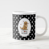 I Liebe Goldens I Liebe Golden Retrievers Niedlich Jumbo-Tasse (Rechts)