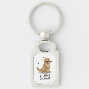 I Liebe Goldens I Liebe Golden Retrievers Niedlich Schlüsselanhänger