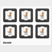 I Liebe Goldens - I Liebe Golden Retrievers Quadratischer Aufkleber (Blatt)