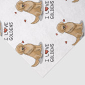 I Liebe Goldens - I Liebe Golden Retrievers Seidenpapier (Ausschnitt)