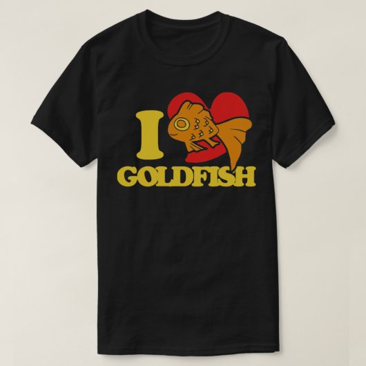 I Liebe Goldfisch T-Shirt (Design vorne)