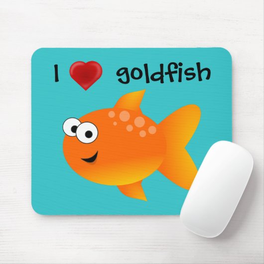 I Liebe Goldfish Mousepad (Mit Mouse)