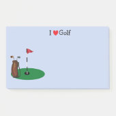 I Liebe-Golf 10" x 6" Posten-it® Anmerkungen Post-it Klebezettel (Vorderseite)