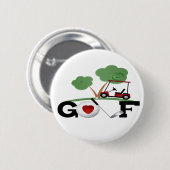 I Liebe Golf Button (Vorne & Hinten)