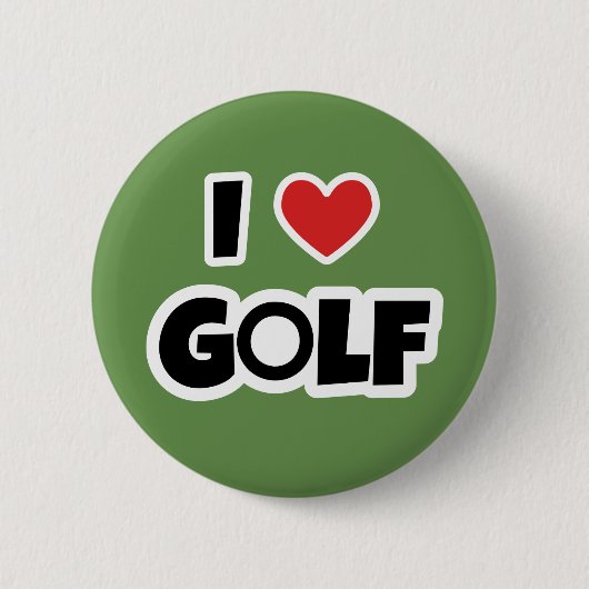 I Liebe Golf Button (Vorderseite)