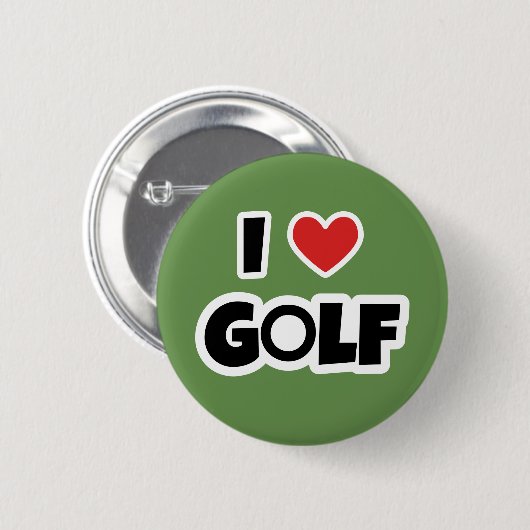 I Liebe Golf Button (Vorne & Hinten)