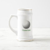 I Liebe-Golf-Entwurfs-Bier Stein Bierglas (Links)