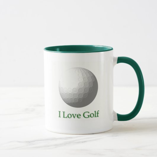 I Liebe-Golf-Entwurfs-Kaffeetasse Tasse (Rechts)
