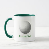 I Liebe-Golf-Entwurfs-Kaffeetasse Tasse (Links)