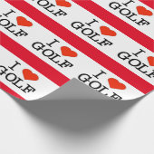 I Liebe Golf Geschenkpapier (Ecke)