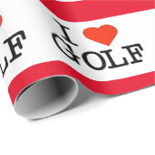 I Liebe Golf Geschenkpapier (Rolleneckpunkt)
