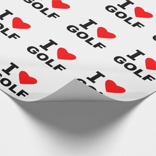 I Liebe-Golf Geschenkpapier (Ecke)