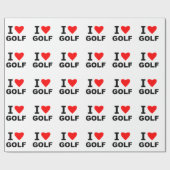 I Liebe-Golf Geschenkpapier (Flach)