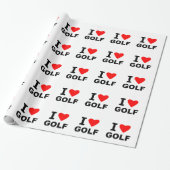 I Liebe-Golf Geschenkpapier (Ungerollt)