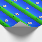 I Liebe Golf, Golf Ball im T-Shirt Geschenkpapier (Ecke)