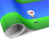 I Liebe Golf, Golf Ball im T-Shirt Geschenkpapier (Rolleneckpunkt)