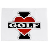 I Liebe-Golf Große Geschenktüte (Vorderseite)