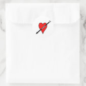 I Liebe Golf Heart Runder Aufkleber (Tasche)