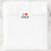 I Liebe Golf Herz-Aufkleber (Tasche)