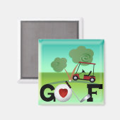 I Liebe Golf Magnet (Vorderseite/Rückseite)