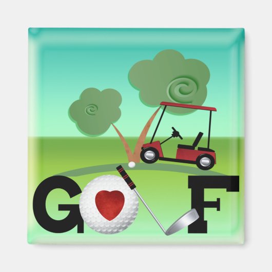 I Liebe Golf Magnet (Vorne)
