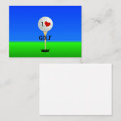 I Liebe Golf Mitteilungskarte (Vorne/Hinten)